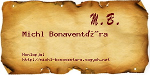 Michl Bonaventúra névjegykártya